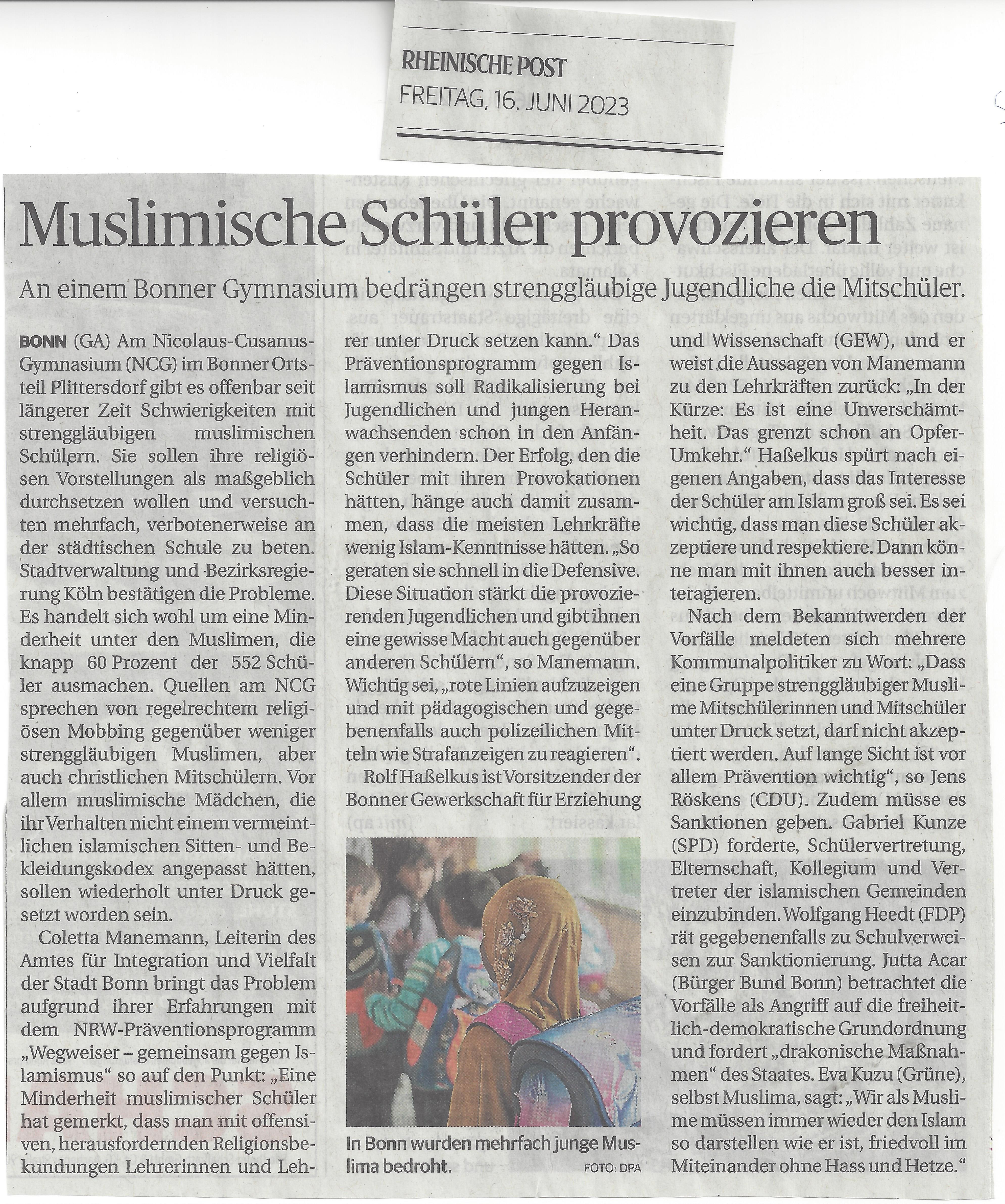 Muslimische Schüler provozieren NGZ 16062023.jpg